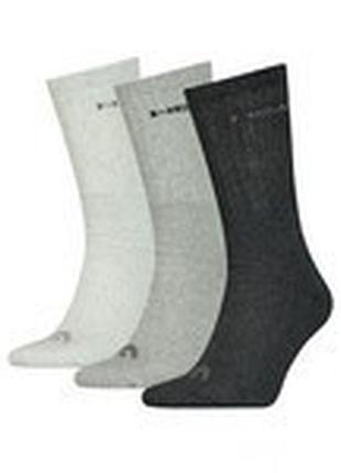 Носки head crew 3p unisex серый, белый, черный уни 35-38 701213456-001