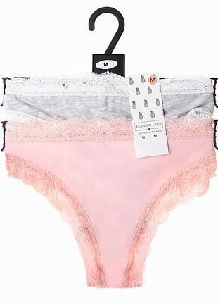 Трусы fashion lady tan tanga f серый, персиковый жин l 13890384-3