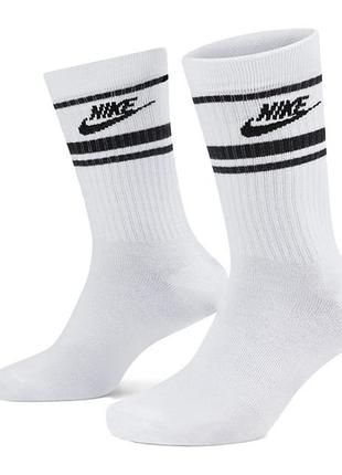 Чоловічі / жіночі шкарпетки найк оригінал nike u nk nsw everyday essential crew 3pr - stripes cq0301-103