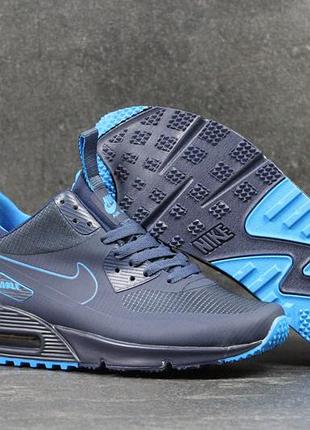 Кроссовки мужские синие nike air max 90 ultra mid blue размер 44