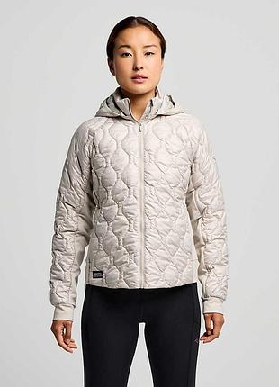 Жіноча куртка спортивна савконі оригінал saucony hurricane insulated jacket saw800455-dv