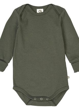 Детский боди для новорожденных green cotton 56 см темно-зеленый (25111213a) 1-1.5 року, 80 см
