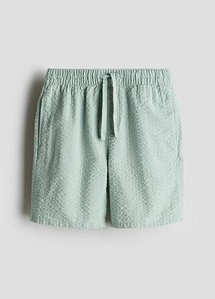 Детские муслиновые шорты для мальчика h&m 116 см светло-зеленый (25063001e)