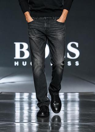 Джинси чоловічі boss hugo boss сірі l бавовна з еластаном