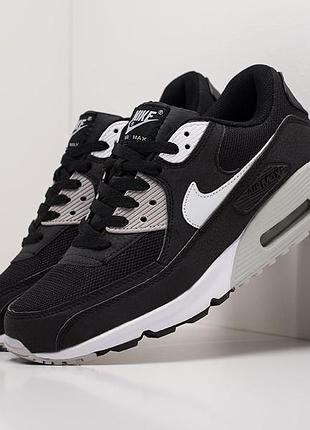 Кроссовки мужские черно белые nike air max 90 black white sand размеры 41 42 43 44 45