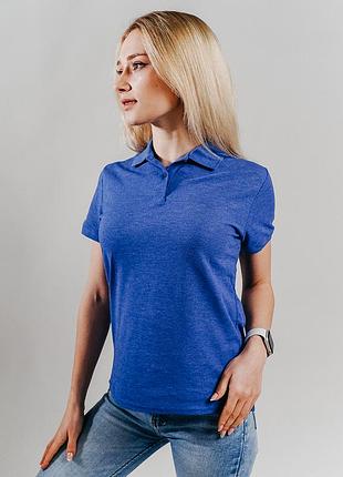 Жіноче поло fruit of the loom 063212040s s, r6 синій меланж