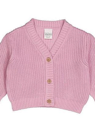 Дитячий кардиган для дівчинки green cotton 62 см рожевий (25111276)