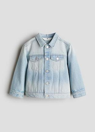 Детская джинсовая куртка для девочки h&m 92 см голубая (25101505a) 3-4 роки, 104 см