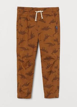 Дитячі штани-джогери для хлопчика h&m 92 см коричневий (0141)