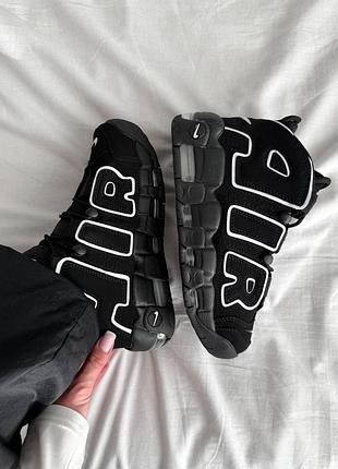 Жіночі кросівки найк аір мор nike air more uptempo black white 41