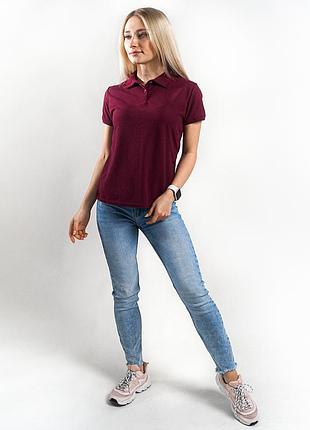 Жіноче поло fruit of the loom 063212040s l, 41 бордовий