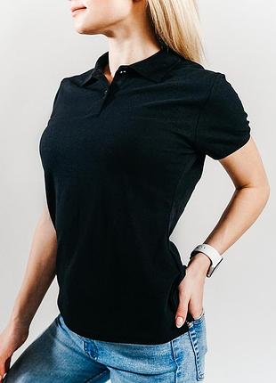 Жіноче поло fruit of the loom 063212040s xl, 36 чорний