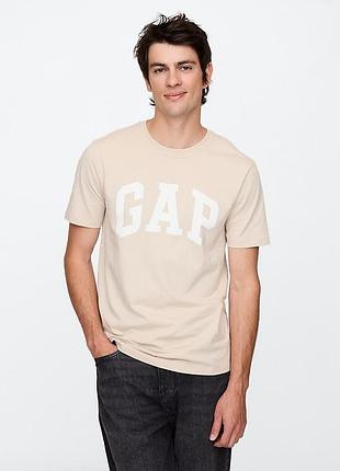 Мужская футболка gap (4826241296680) everyday soft logo bedrock s бежевая