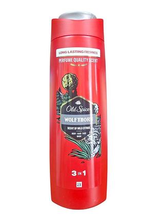 Гель для душа + шампунь old spice wolfthorn gel ,3-в-1, 400 мл