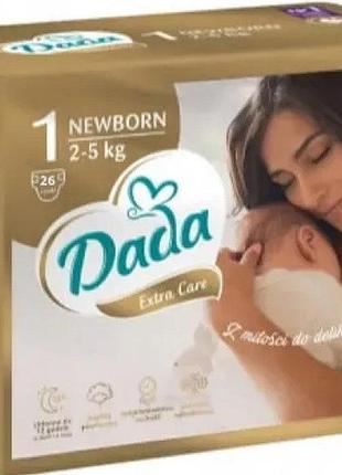 Подгузники dada extra care 1 для новорожденных 2-5 кг 26 шт