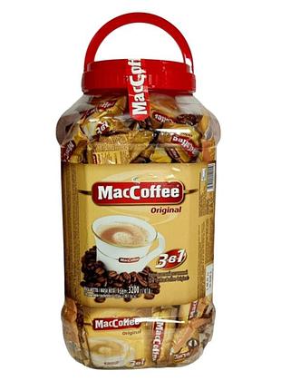 Кофе маккофе maccoffee original 3в1 растворная банка 160 пактиков