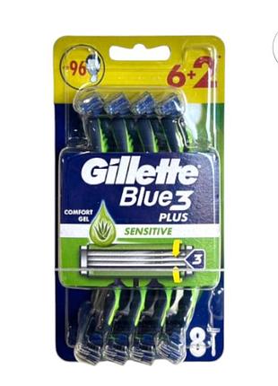 Набор одноразовых станков gillette blue 3 comfort 6+2 шт
