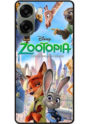 Силиконовый бампер чехол для oppo a6x с рисунком зверополис джуди