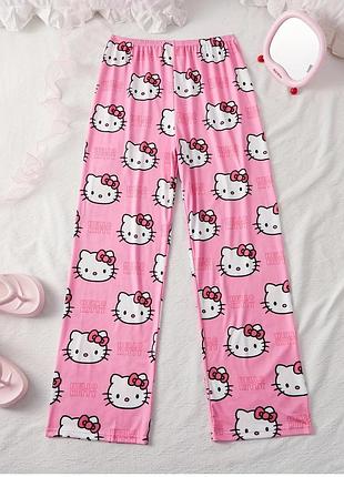 Штаны тонкие hello kitty хелоу китти розовый
