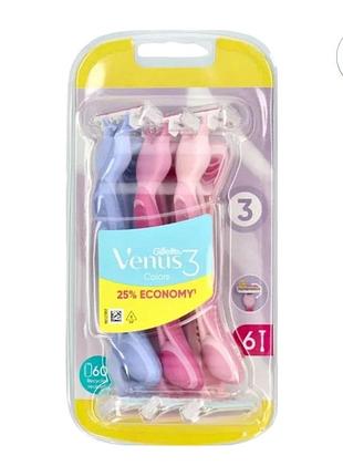 Набір одноразових станків для голення особливості gillette venus simply 3 plus 6 шт