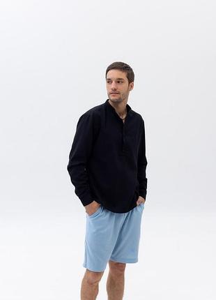 Мужская рубашка calvin klein из льна, рубашка келвин кляйн черного цвета,мужская рубашка с длинным рукавом