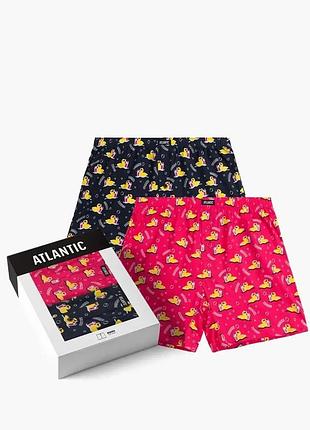 Мужские боксеры atlantic, 100% хлопок. набор 2 шт. 2mbh-007 xl