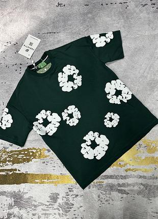 Футболка denim tears green/white xl