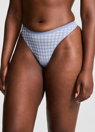 Женские трусики victoria’s secret (7391839126995) seamless high-leg thong xs синие