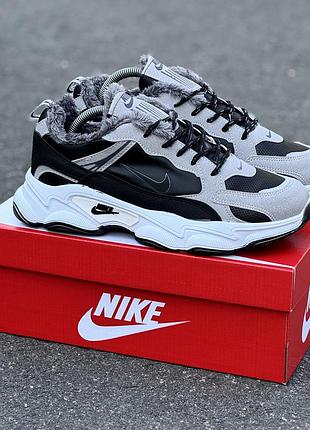 Зимові чоловічі кросівки стильні повсякденні найк nike(хутро) 40