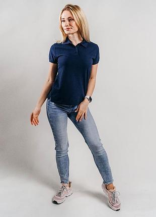 Женское поло fruit of the loom 0632120 s, 32 темно-синий