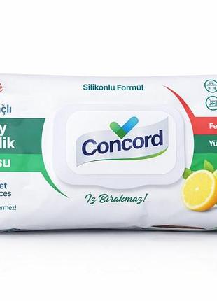 Универсальные влажные салфетки concord limon kokulu 100 шт
