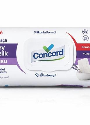 Универсальные влажные салфетки concord лаванда 100 шт