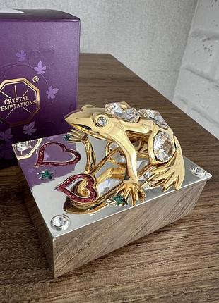 Шкатулка для украшений swarovski лягушка 6,5 см 160665