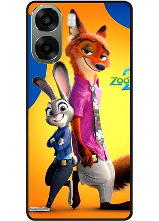 Силиконовый бампер чехол для oppo a6x зверополис джуди