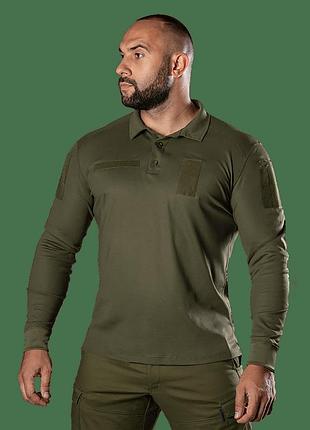 Поло тактичне army id long coolpass pique lt олива xxl