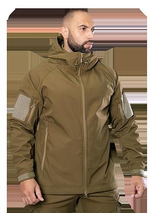 Куртка тактическая мембранная camo-tec stalker softshell койот xl