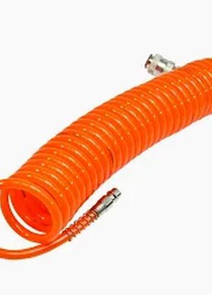 Пистолет для подкачки колес intertool с манометром + шланг спиральный воздушный 5 м 2