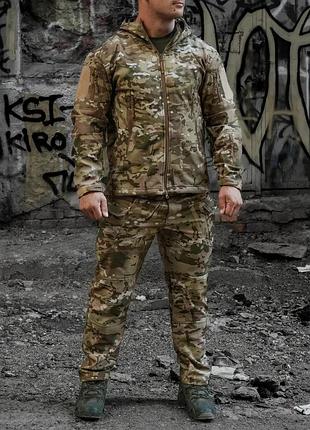 Костюм тактический камуфляжный esdy softshell мультикам xl