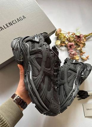 Черные кроссовки унисекс balenciaga runner trainer mate black runner sneakers x баленсиага 42