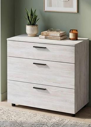 Комод doros торн сосна натти 3 ящика 90х51.6х80 (drs-012096) деревянный для хранения вещей