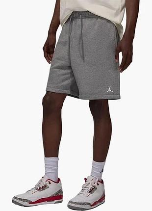 Шорти чоловічі air jordan brooklyn fleece grey fv7285-091 s