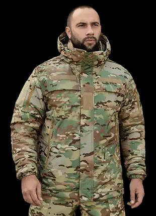 Тактическая зимняя куртка camo-tec patrol system 3.0 dewspo rs камуфляж для военнослужащих утепленная од ve-33