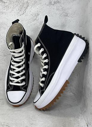 Високі кеди на платформі converse run star