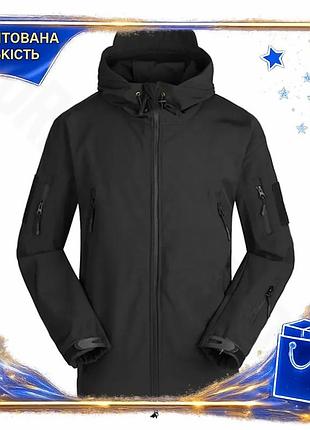 ★➚тактическая куртка lesko a001 soft shell черная xl для военнослужащих ветрозащитная терморегулирующая ку