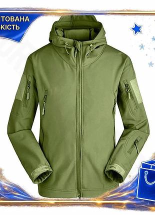 ★➚тактическая куртка soft shell a001 зелёная 3xl для мужчин защита от ветра и дождя утеплённая куртка dm-11