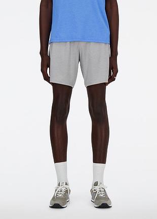 Шорти чоловічі new balance heathertech grey ms41073agt l