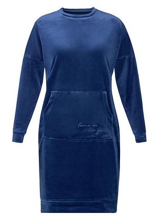 Платье велюровое для женщины esmara lidl 498672 l синий