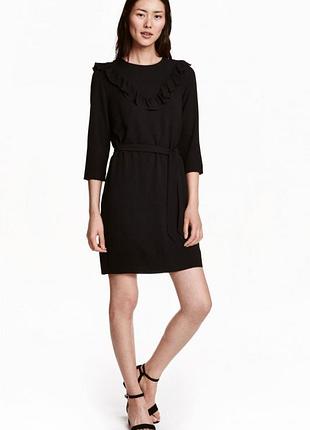 Платье без пояса для женщины h&m 0410315-4 32(xs) черный