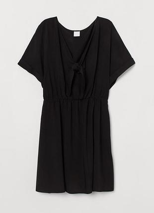 Платье хлопковое с цепочкой для женщины h&m 0772898-002 36(s) черный