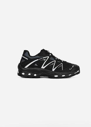 Черные кроссовки унисекс salomon xt-quest black grey white termo саломон 39
